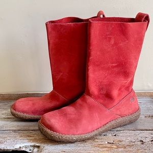 Born red leather Adirondack Berkshire calf boots size 7